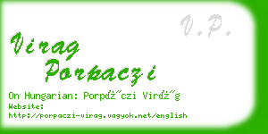 virag porpaczi business card